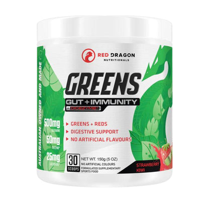 Red Dragon Greens Gut plus Immunity - Strawberry Kiwi