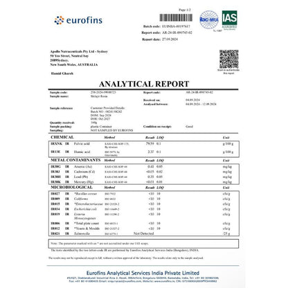 Apollo Shilajit Resin Report