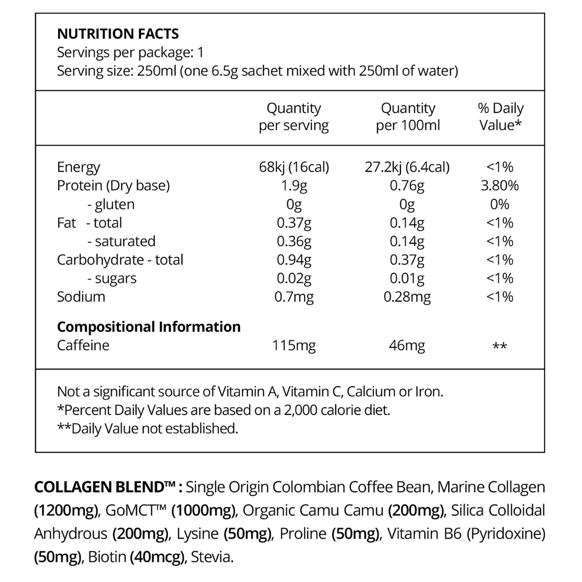 Before You Speak Collagen Coffee - Mocha NIP