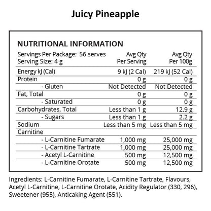 Evolve Carnitine RX - Juicy Pineapple NIP