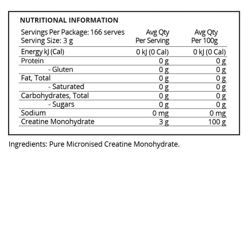 Evolve Creatine Monohydrate NIP