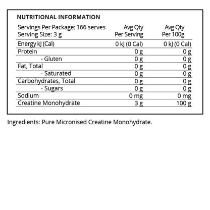 Evolve Creatine Monohydrate NIP