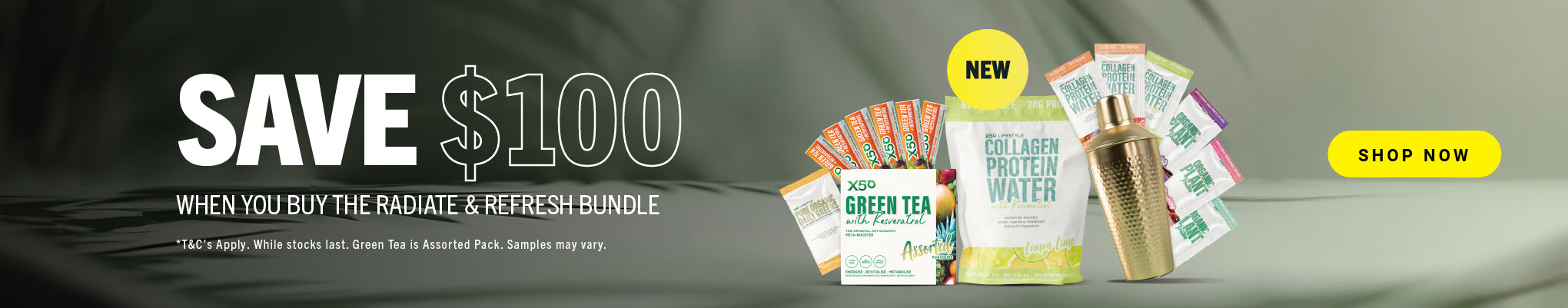 X50 October Deal - FREE Green Tea + Shaker