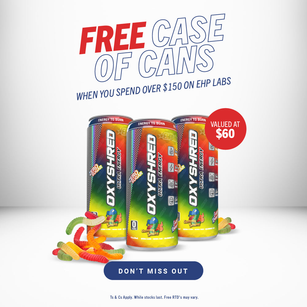 EHP Labs FREE Case of cans when you spend over $150 - February