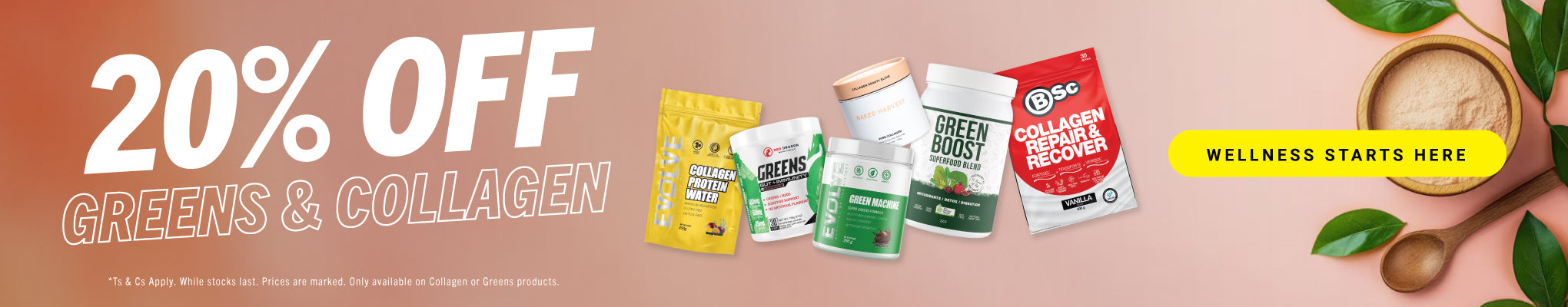 20% OFF Greens & Collagen - March Deal