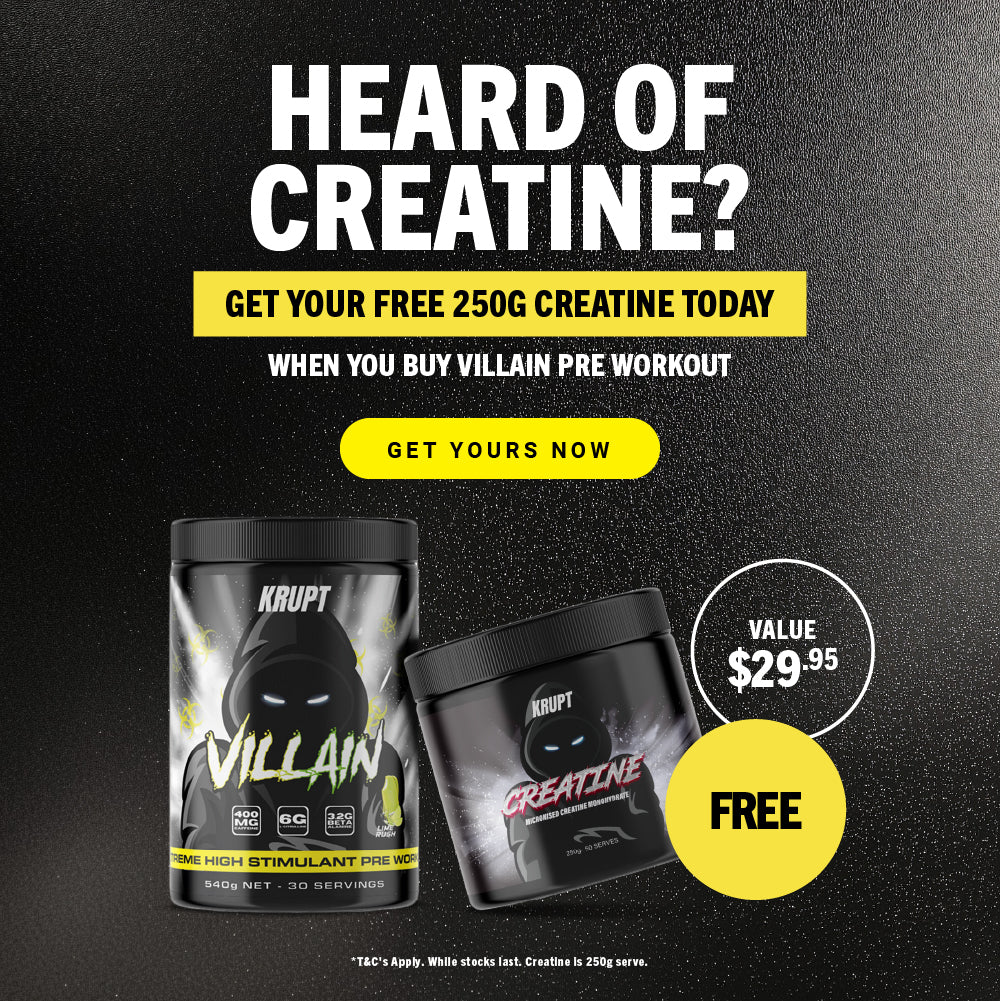 FREE Creatine when you buy KRUPT Villain - March Deal