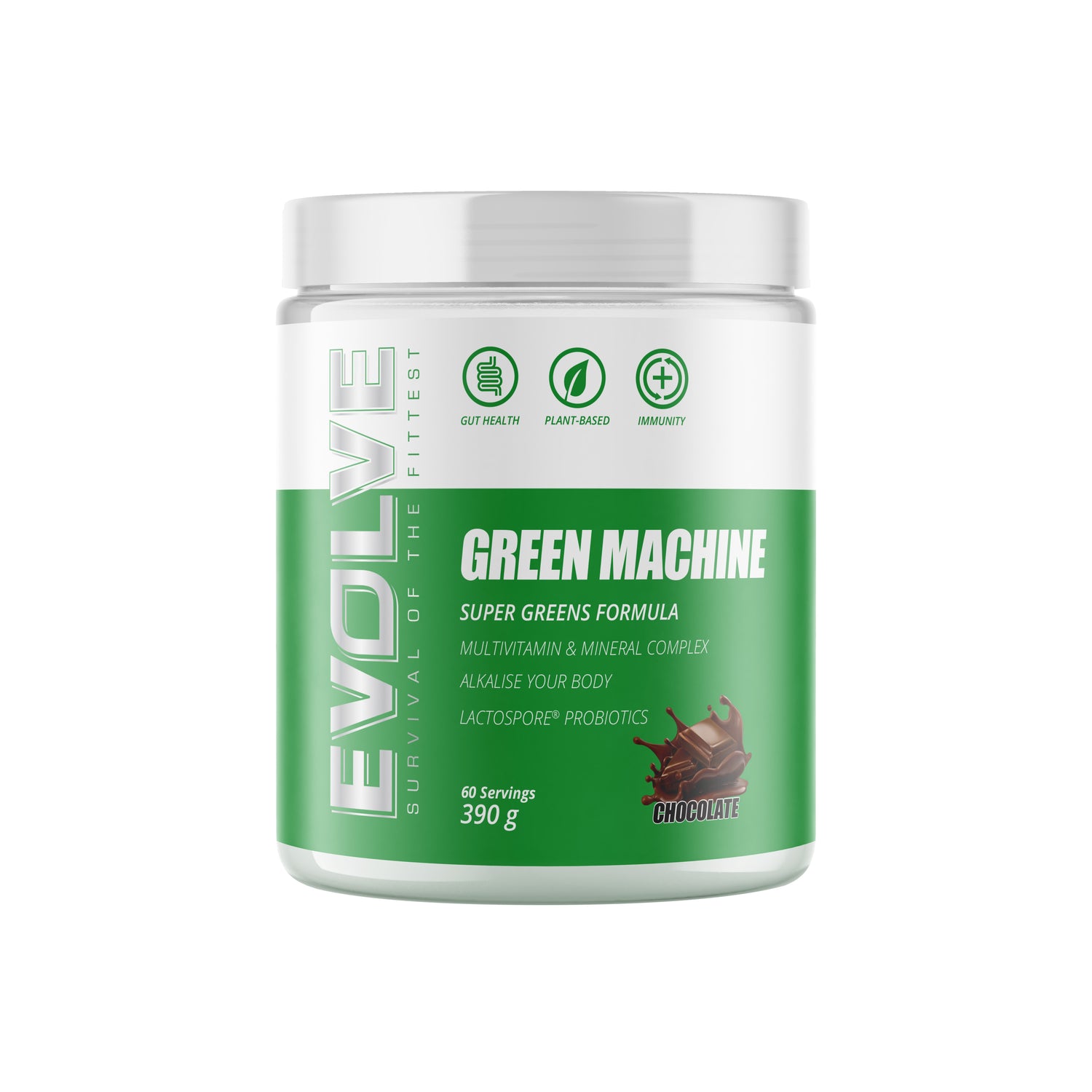 Evolve Green Machine Super Greens Formula - Chocolate